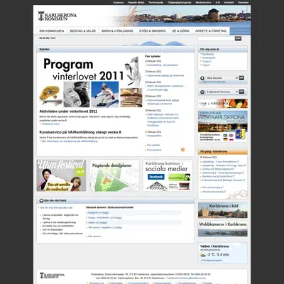 Karlskrona Nu startsida 2011