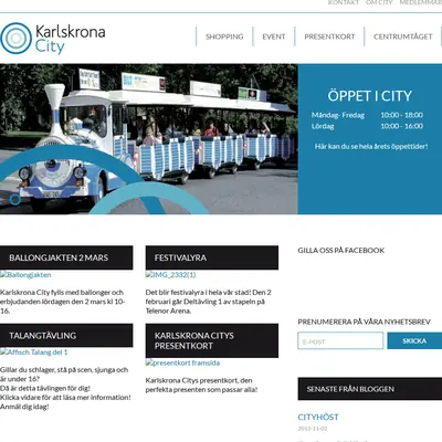 Karlskrona City startsida 2013