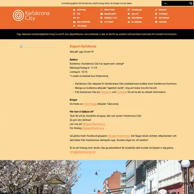 Karlskrona City startsida 2020