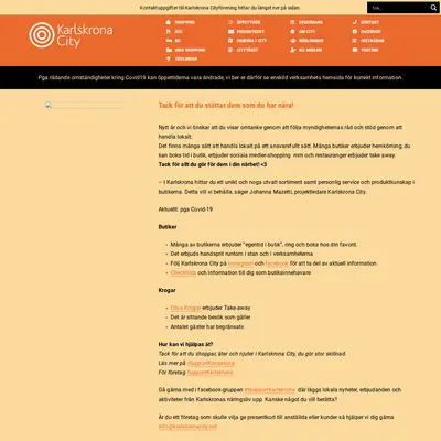 Karlskrona City startsida 2021