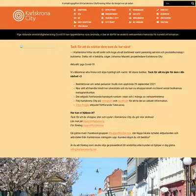 Karlskrona City startsida 2022