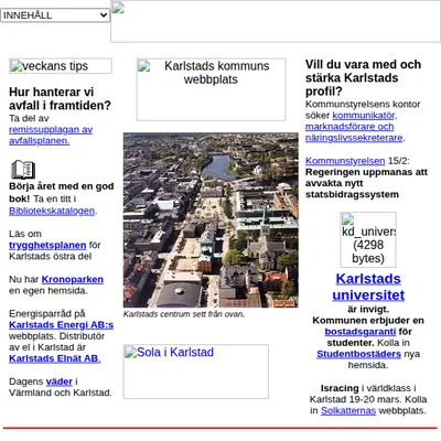 Vi i Karlstad startsida 1999