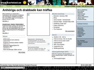 Vi i Karlstad startsida 2005