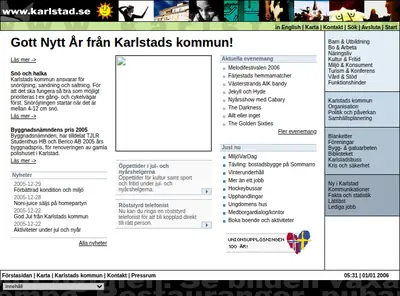 Vi i Karlstad startsida 2006