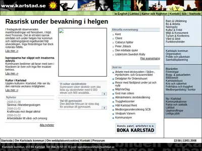 Vi i Karlstad startsida 2008