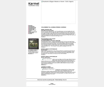 Karmel startsida 2009