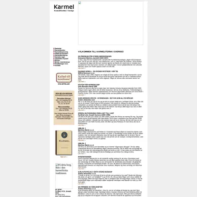 Karmel startsida 2012