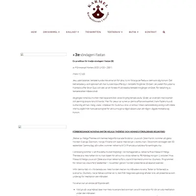 Karmel startsida 2018