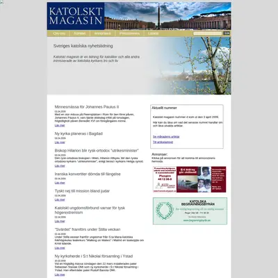 KATOLSKT MAGASIN startsida 2009