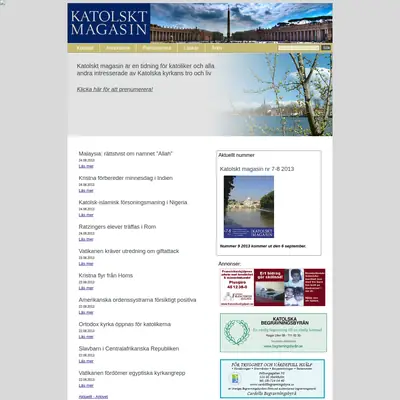 KATOLSKT MAGASIN startsida 2013