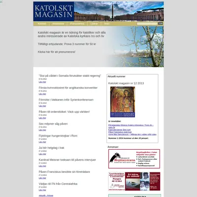 KATOLSKT MAGASIN startsida 2014