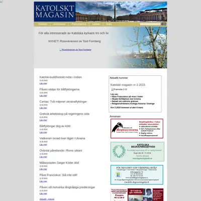 KATOLSKT MAGASIN startsida 2015