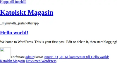 KATOLSKT MAGASIN startsida 2016
