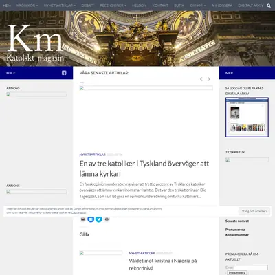 KATOLSKT MAGASIN startsida 2020
