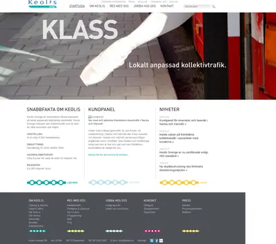 Vi på Keolis startsida 2012