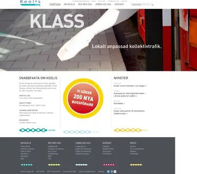 Vi på Keolis startsida 2013