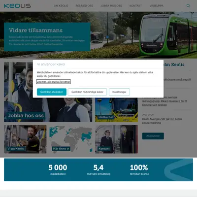 Vi på Keolis startsida 2024