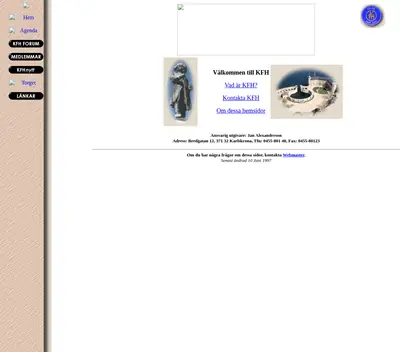 KFH-Nytt startsida 1999