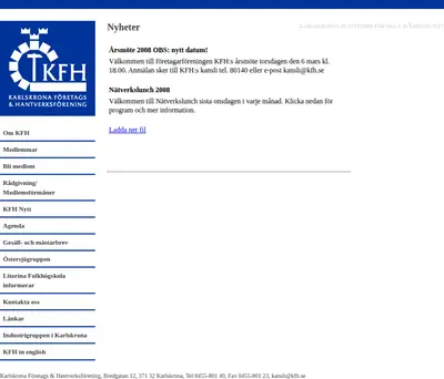 KFH-Nytt startsida 2008