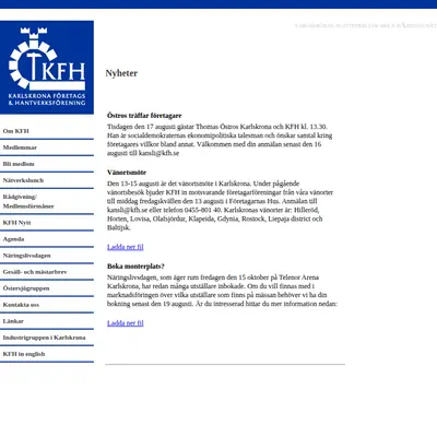 KFH-Nytt startsida 2010