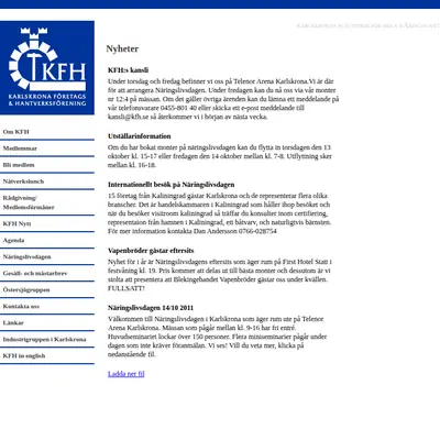 KFH-Nytt startsida 2011