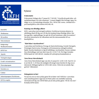 KFH-Nytt startsida 2012