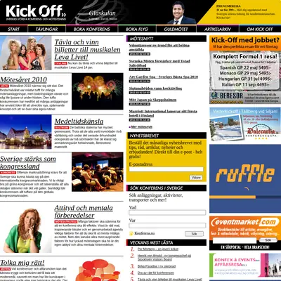 Kick Off startsida 2011