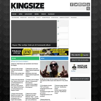 King Size startsida 2017