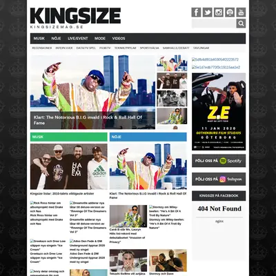 King Size startsida 2020