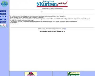 kkuriren.se startsida 1996