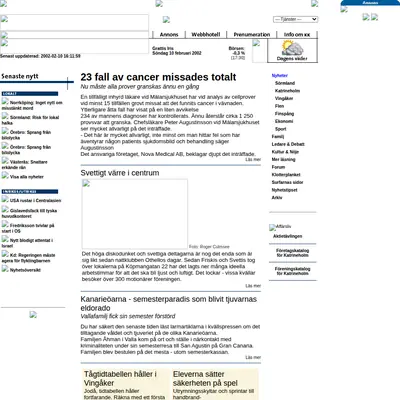 kkuriren.se startsida 2002