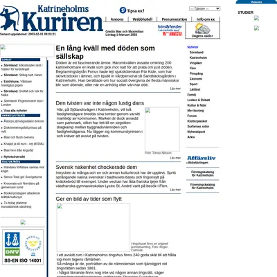 kkuriren.se startsida 2003