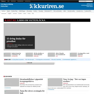 kkuriren.se startsida 2016