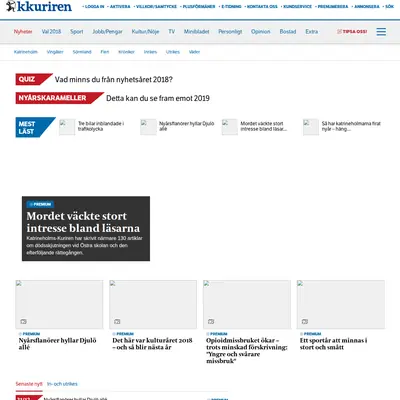 kkuriren.se startsida 2019