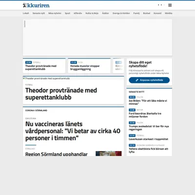 kkuriren.se startsida 2021