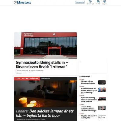 kkuriren.se startsida 2024