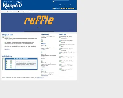 klappen.se startsida 2004