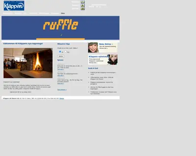 klappen.se startsida 2005