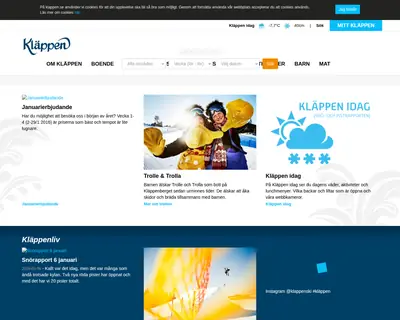 klappen.se startsida 2016