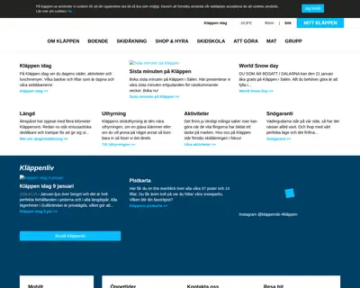 klappen.se startsida 2018