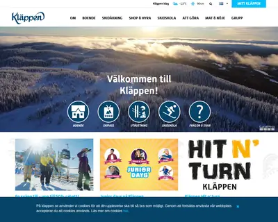 klappen.se startsida 2019