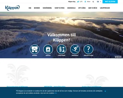 klappen.se startsida 2020