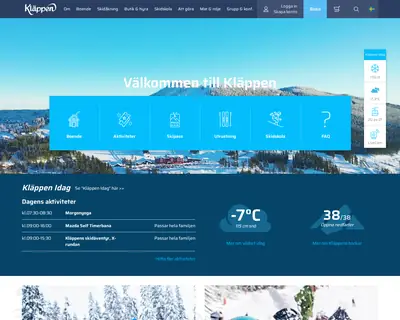 klappen.se startsida 2024