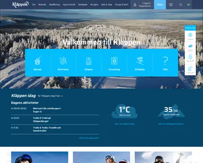 klappen.se startsida 2025