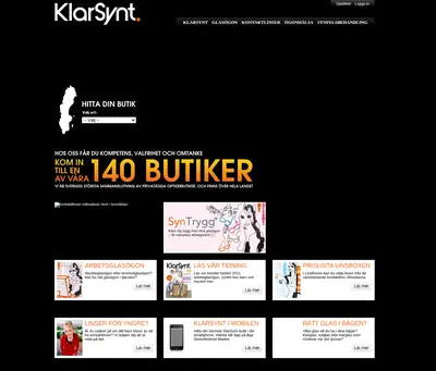 KlarSynt startsida 2012
