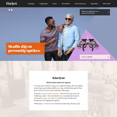 KlarSynt startsida 2018