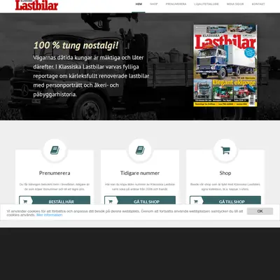 www.klassiskalastbilar.se startsida 2021