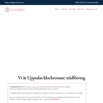 Klockrent startsida 2018