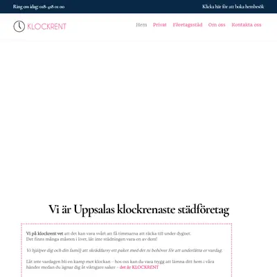 Klockrent startsida 2019