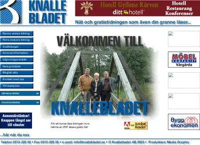 Knalle-Bladet startsida 2005